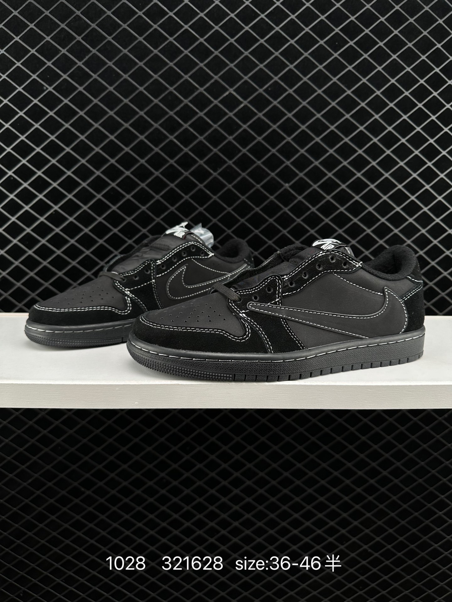 fragment design x Travis Scott x Nike Air Jordan 1 Low OG SP”Black/Green Toe“